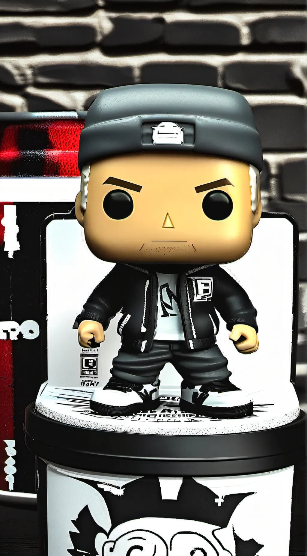 ai character: Funko Pop Eminem background