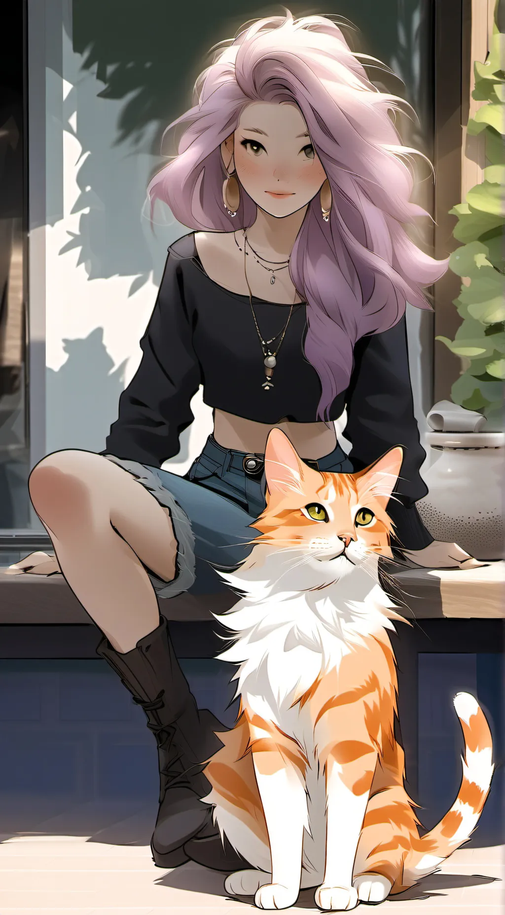 ai character: cat named kiki background