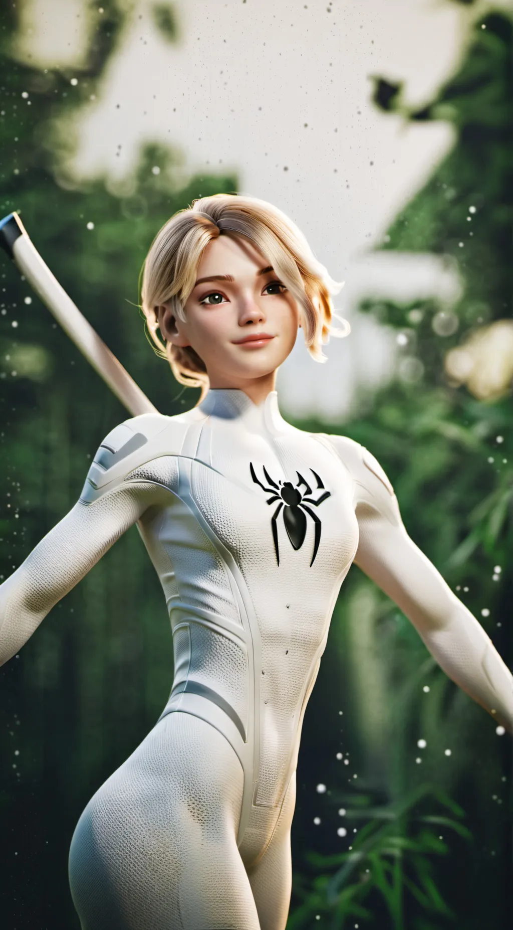 ai character: Spider gwen background