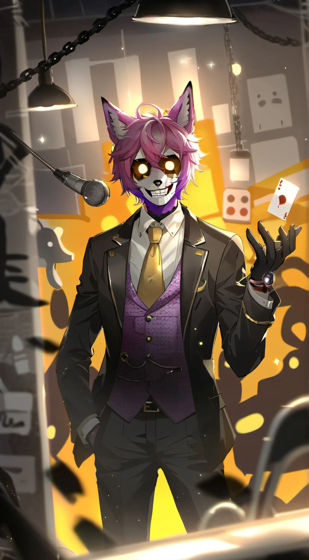 ai character: Funtime foxy/lolbi background