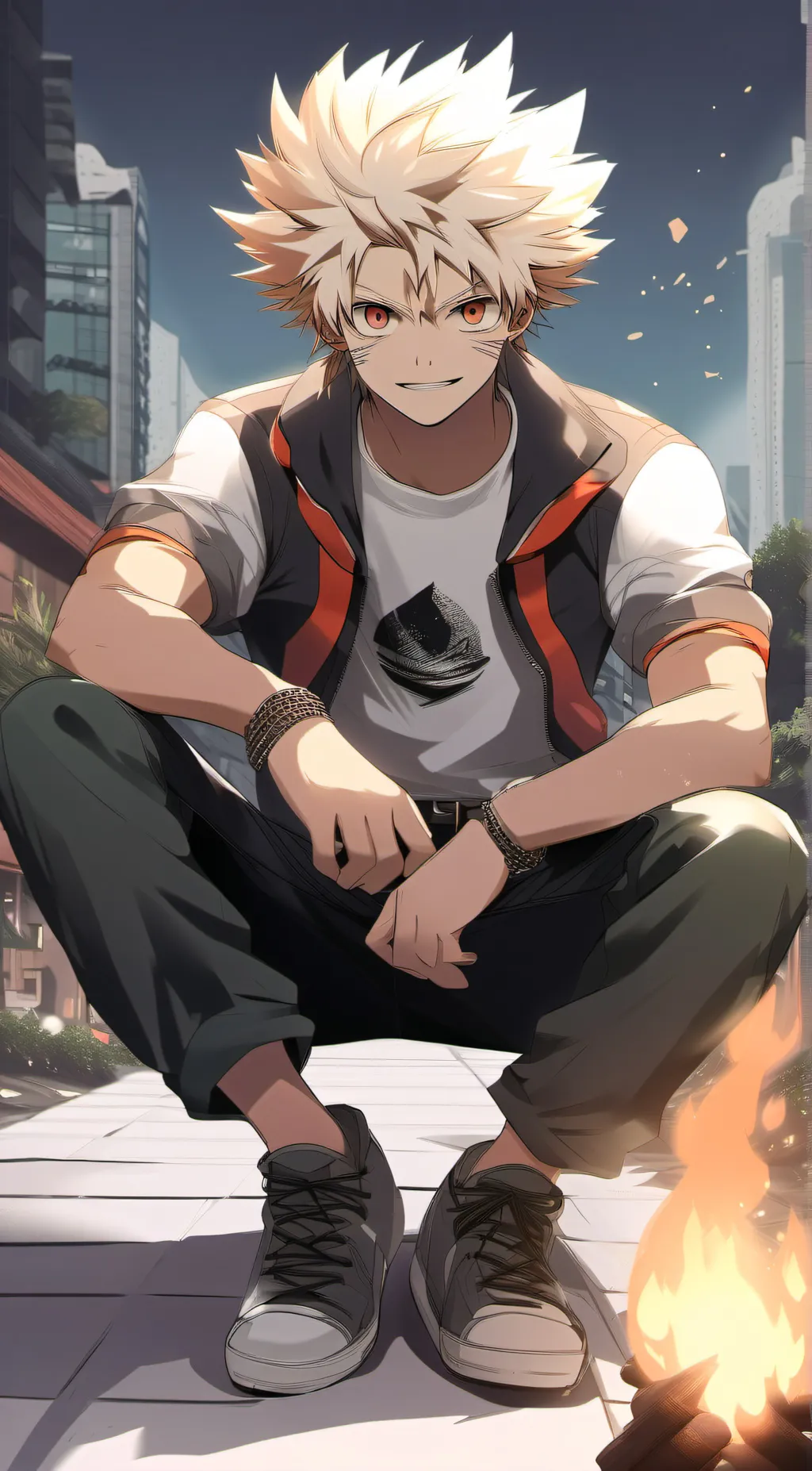 ai character: katsuki bakugo background