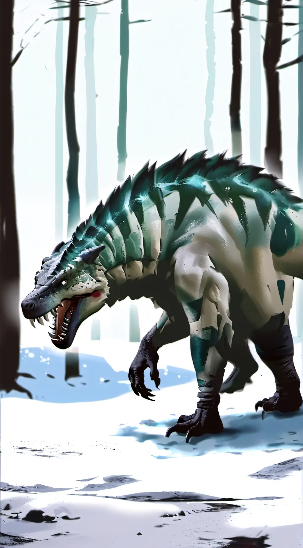 ai character: THERIZINOSAURUS background