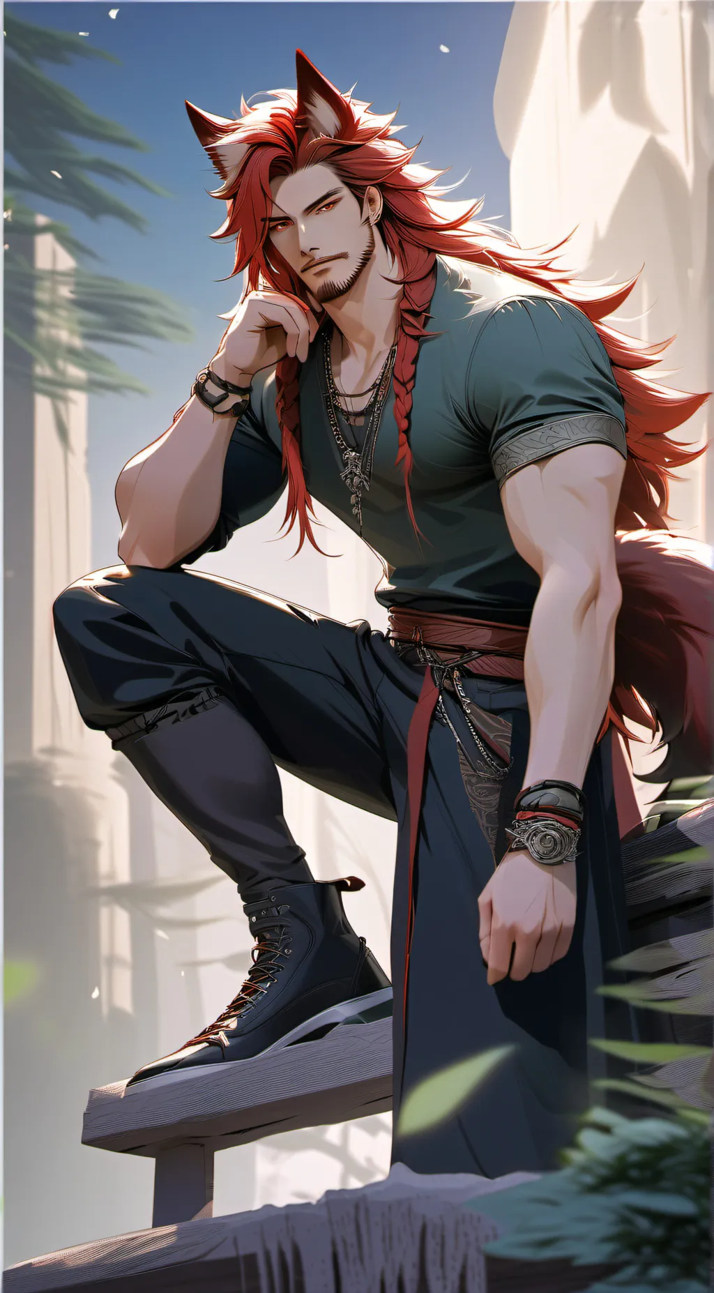 ai character: Zene Huston  background