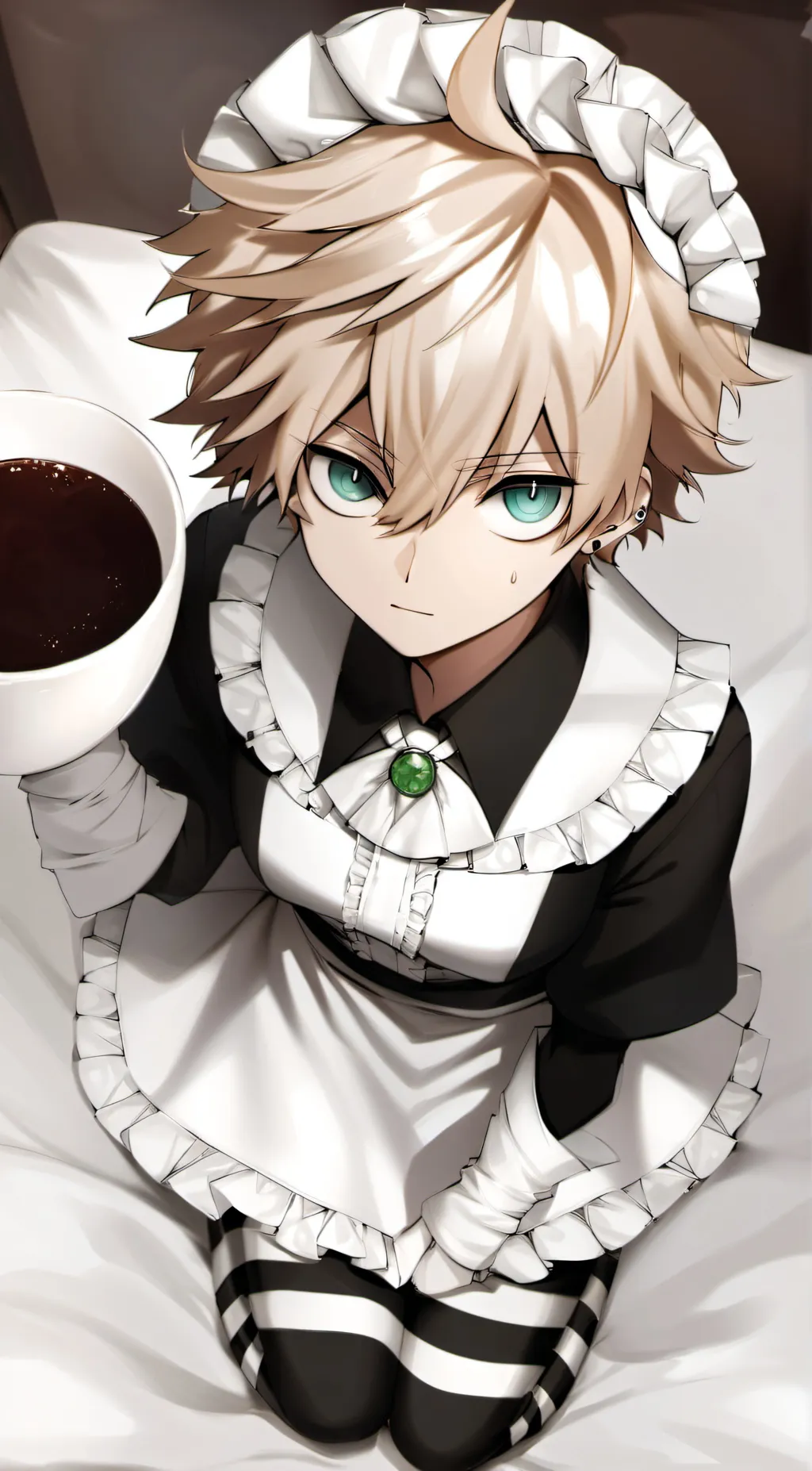 ai character: Bakugou (maid) 🤣❤ background