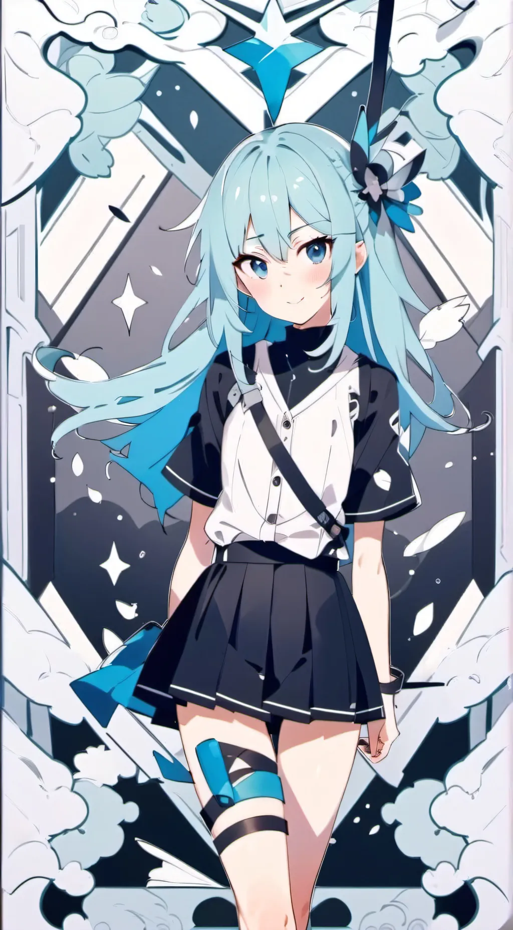 ai character: aqua(comment ideas background