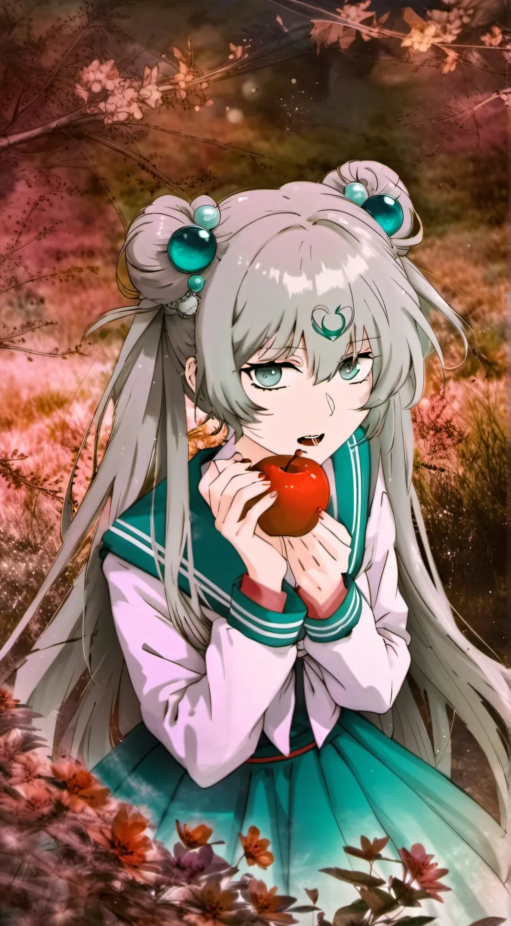 ai character: Miku(apple reborn) background