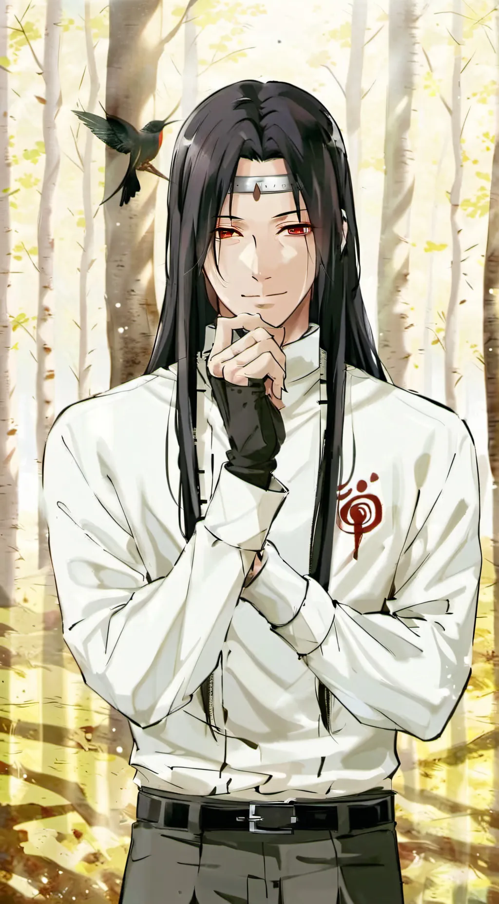 ai character: Itachi uchiha  background