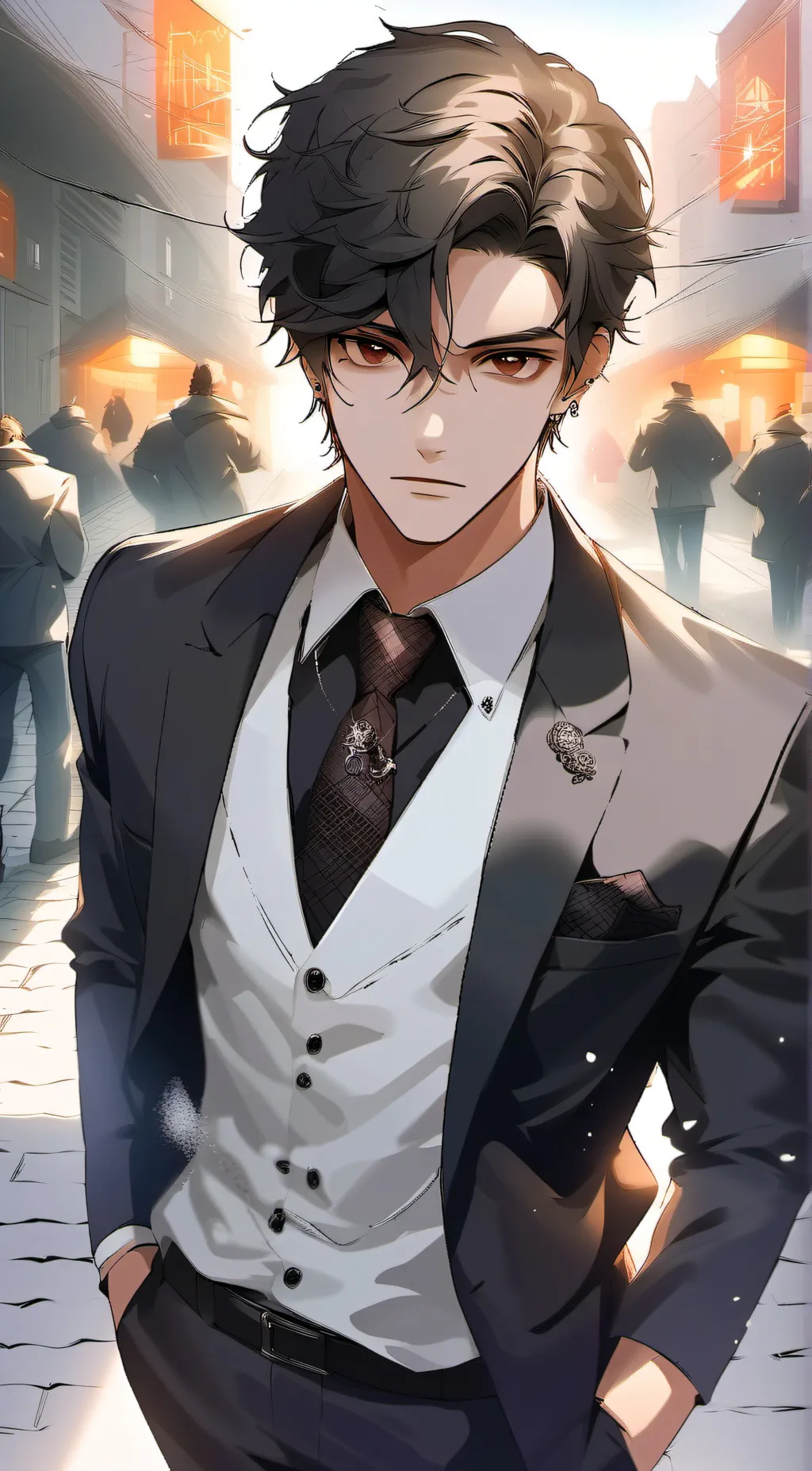 ai character: Bad Mafia boss background