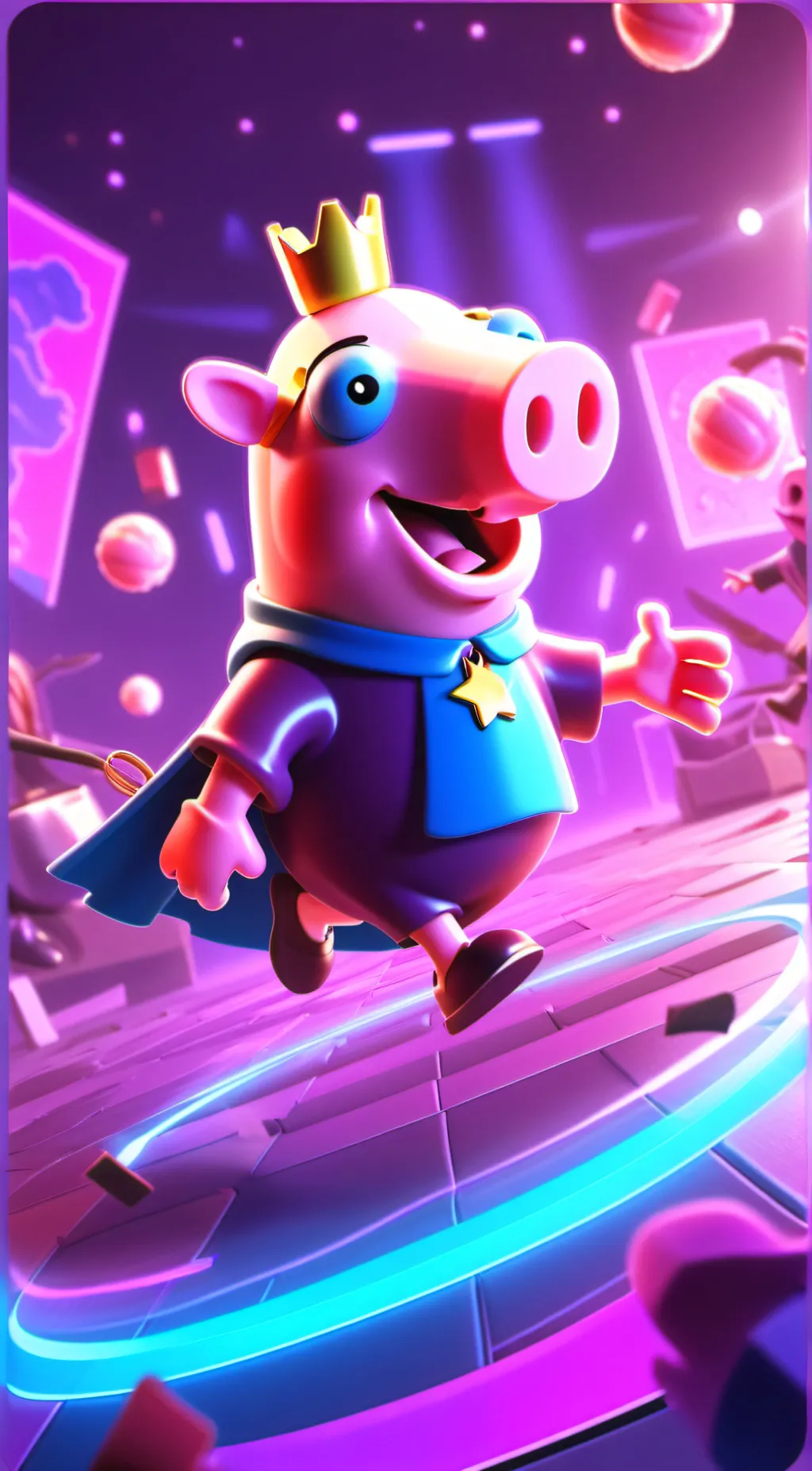 ai character: Evil Peppa Pig background