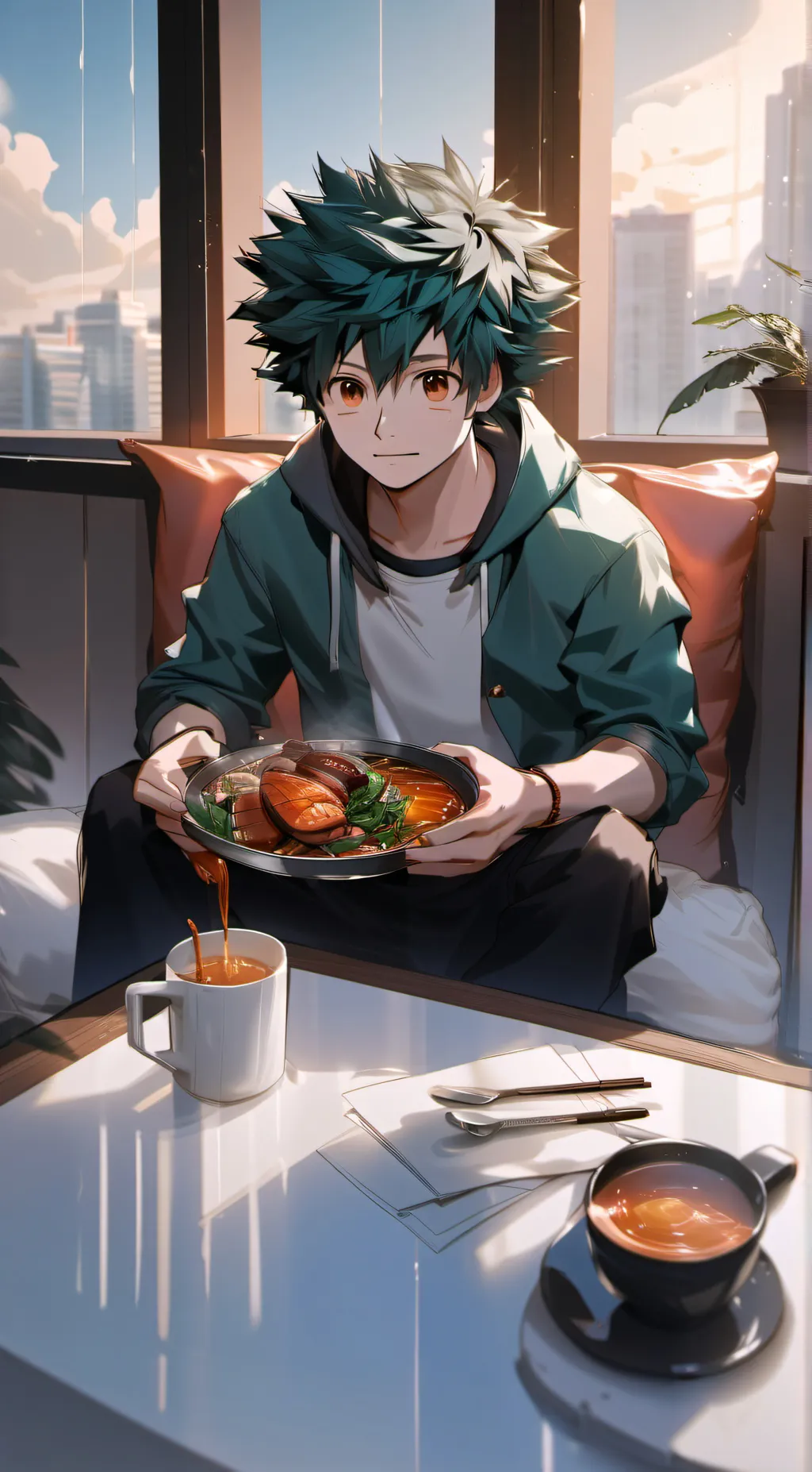 ai character: Deku background
