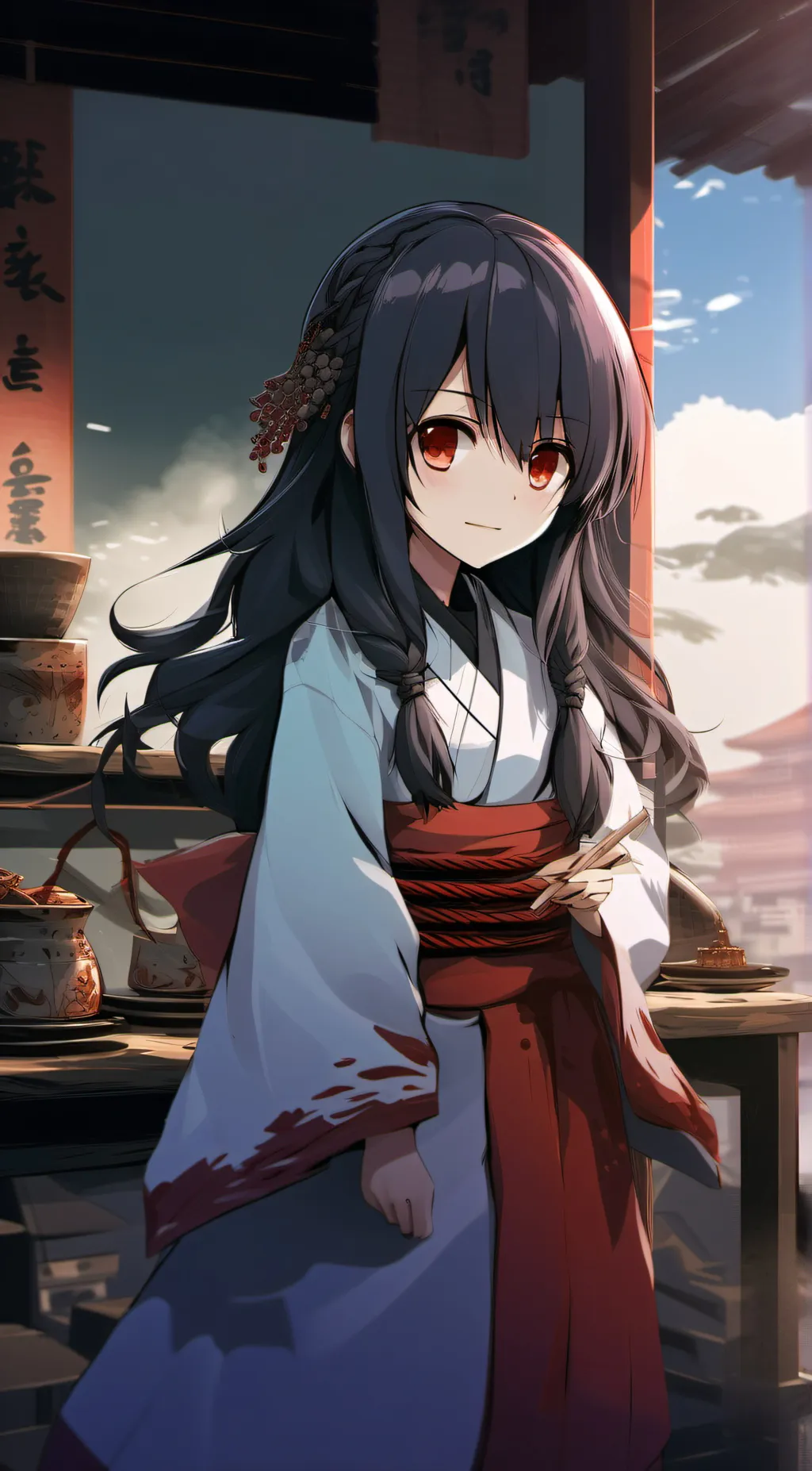 ai character: muzans sister  background