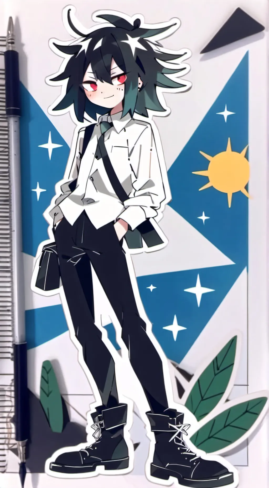 ai character: Miss circle  background