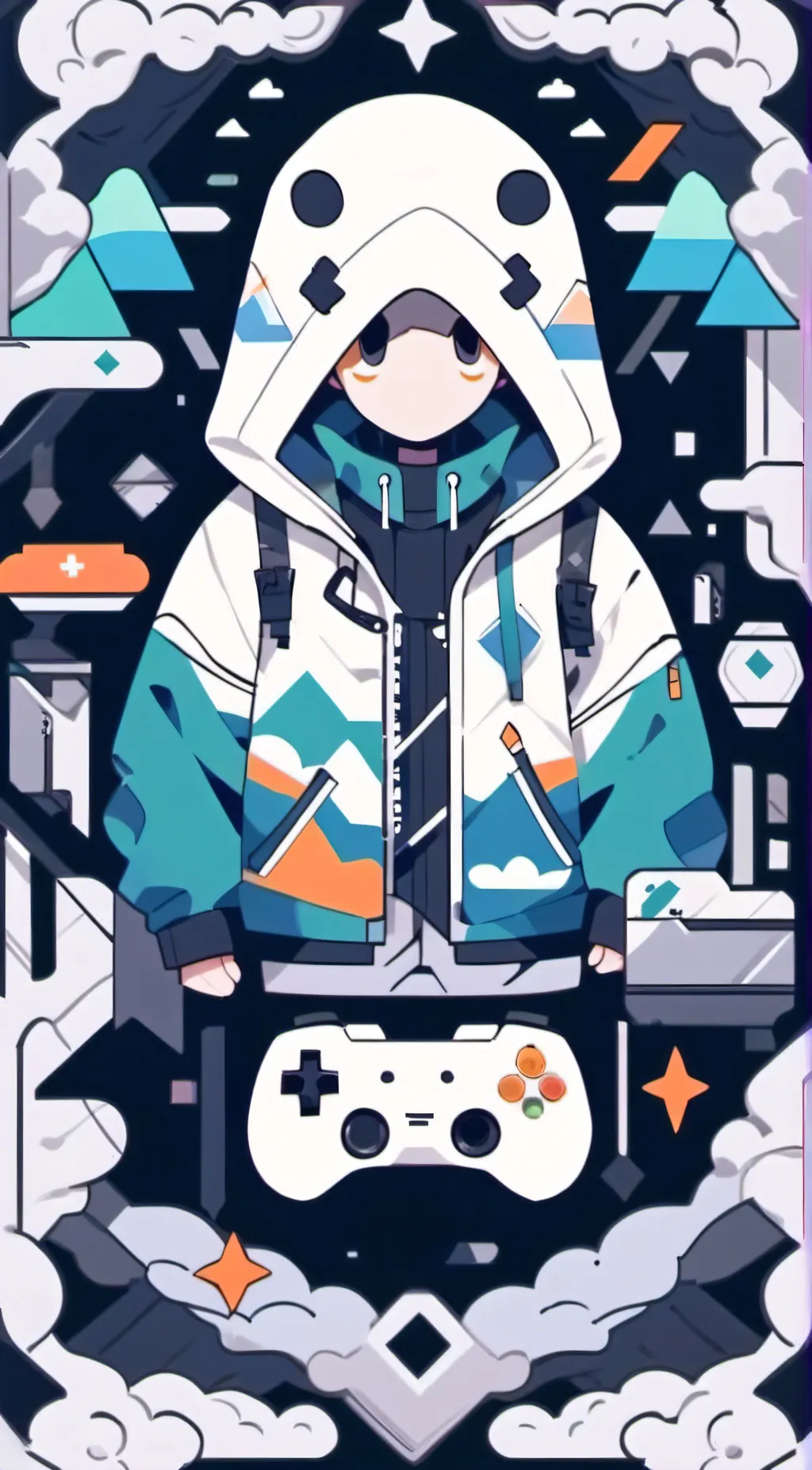 ai character: JunieBallonie background