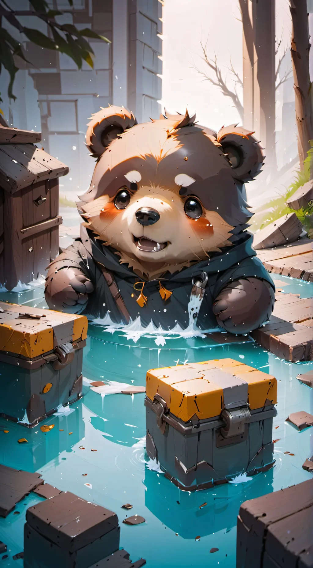 ai character: Fluff background