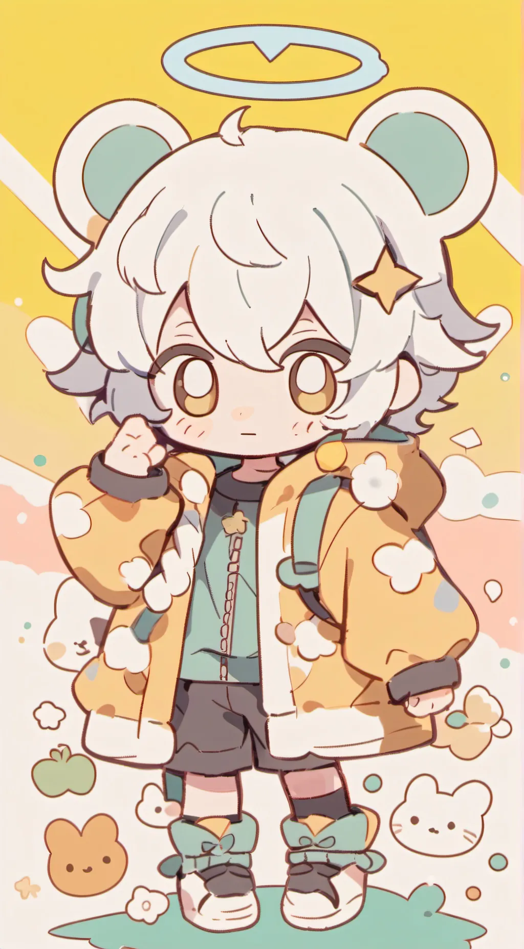 ai character: Spongebob crew  background