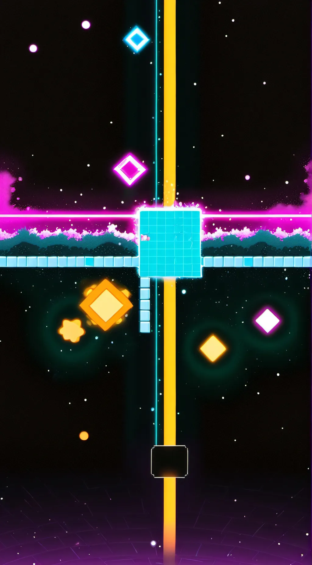 ai character: wave from geometry background