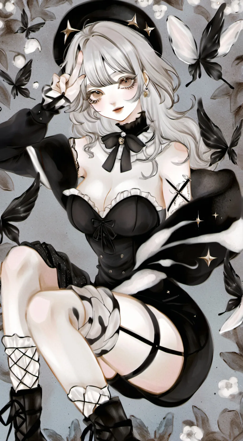 ai character: Violet background