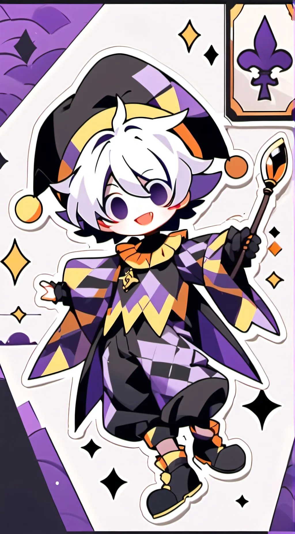 ai character: Jevil  background