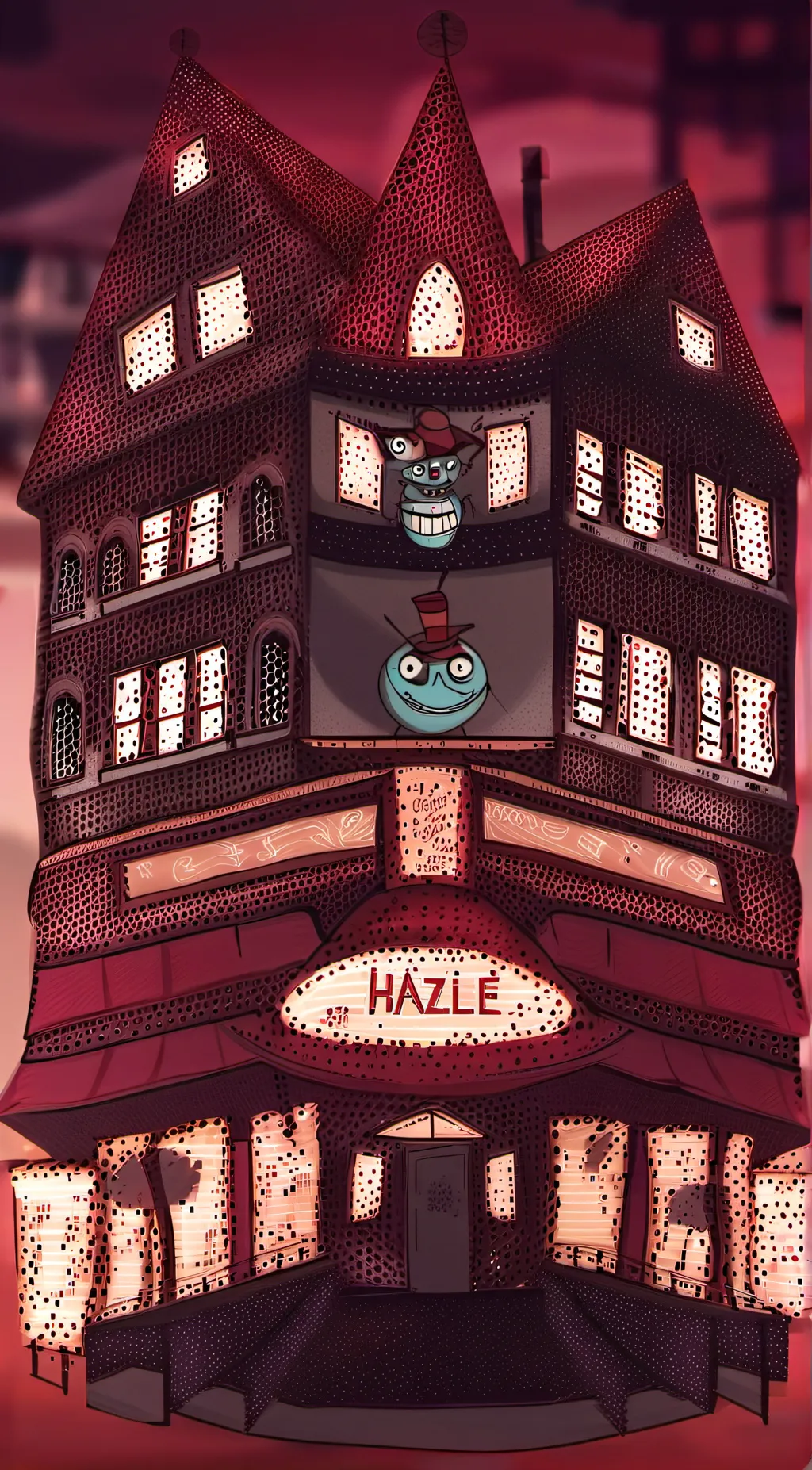 ai character: *Hazbin background