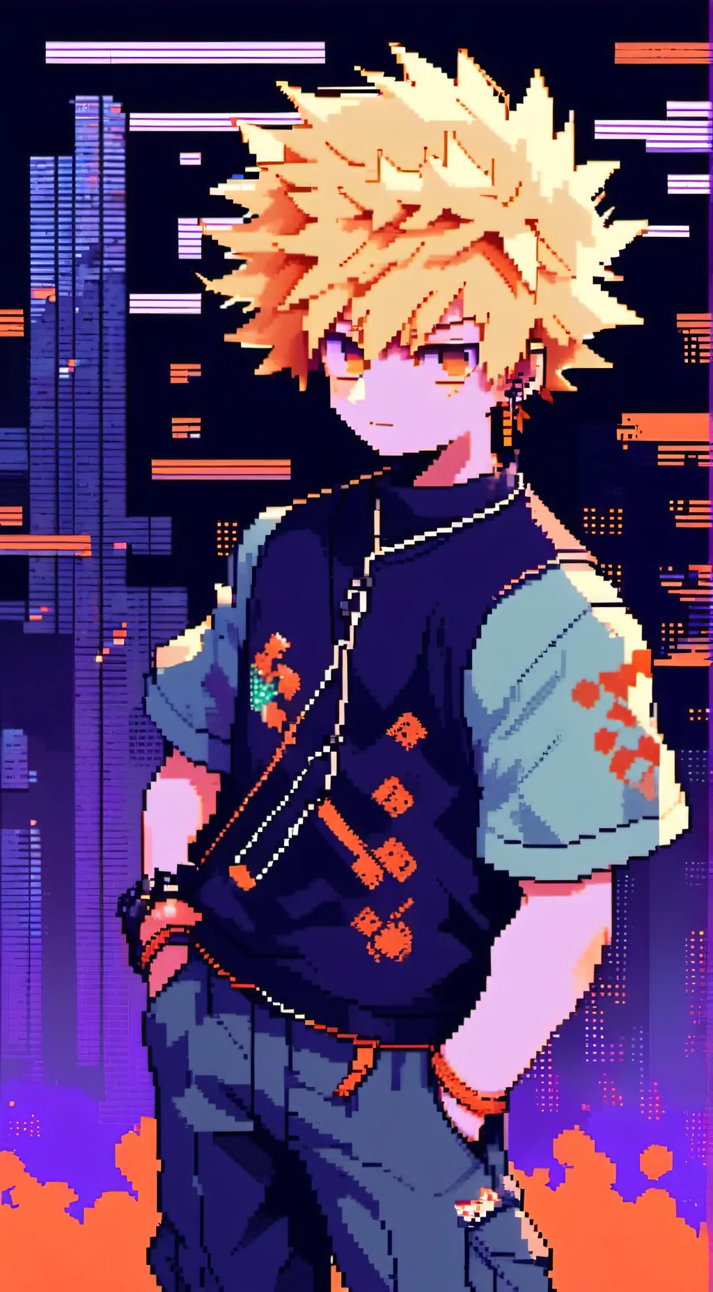 ai character: ¥Bakugo¥ background
