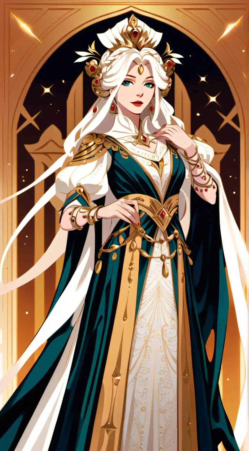 ai character: queen Olivia  background