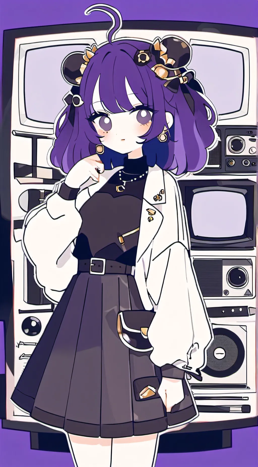 ai character: 📺TvWoman📺 background