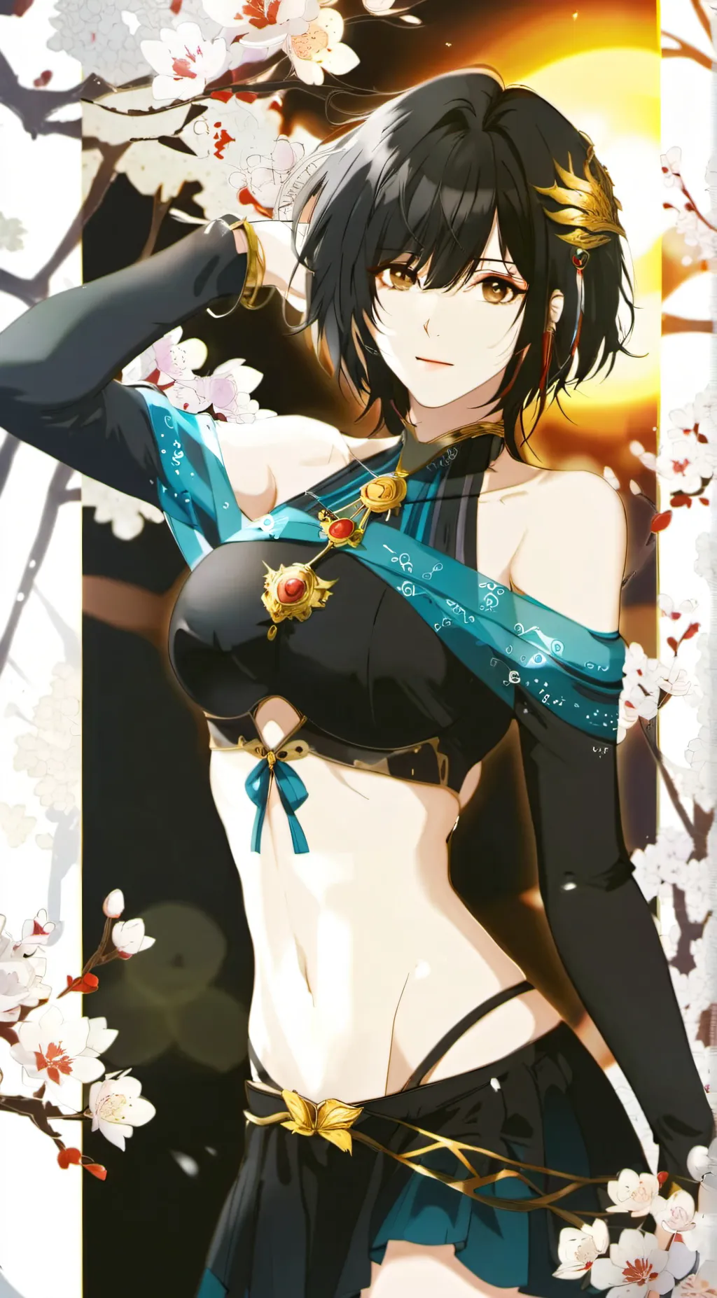 ai character: Amber background