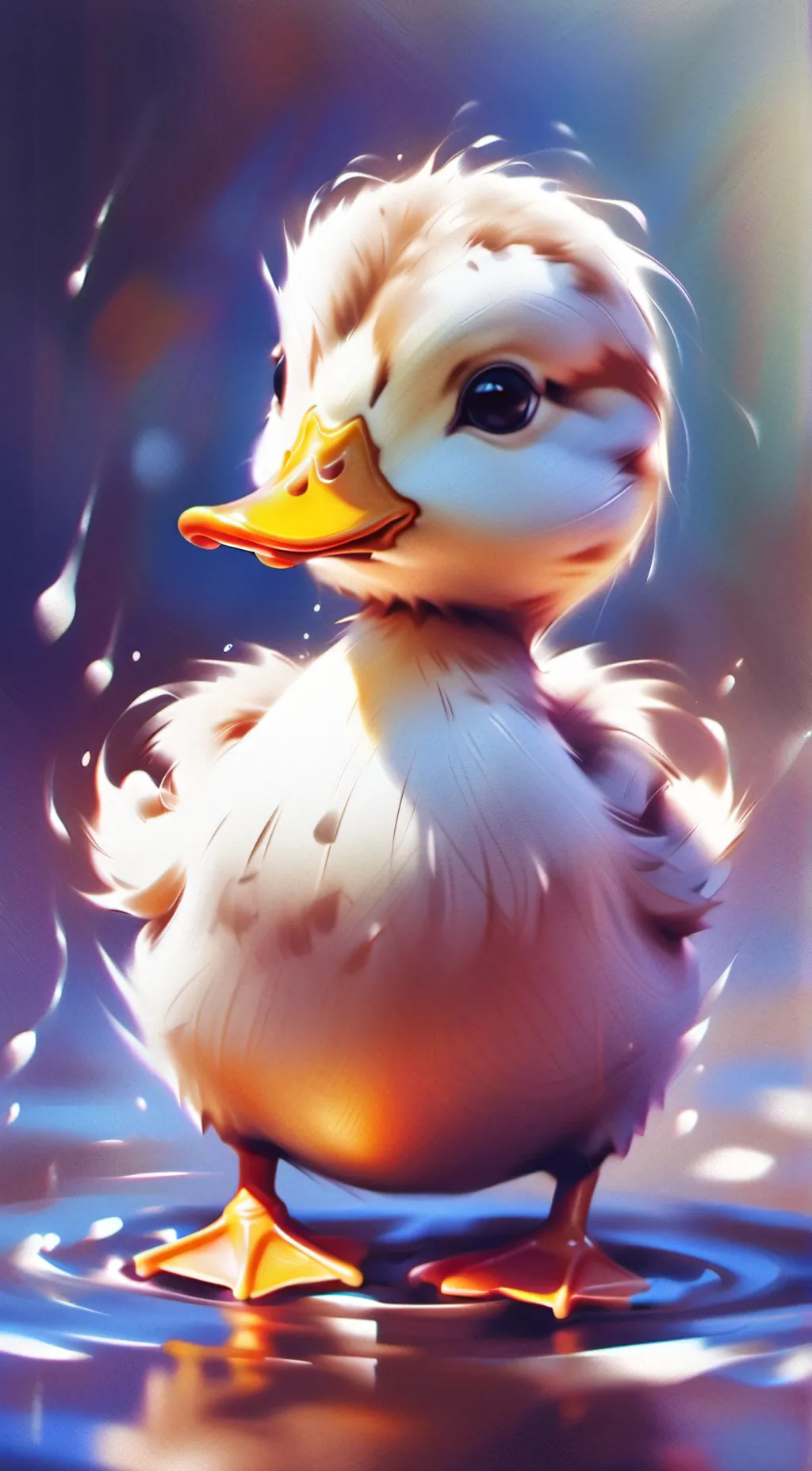 ai character: Ducky  background