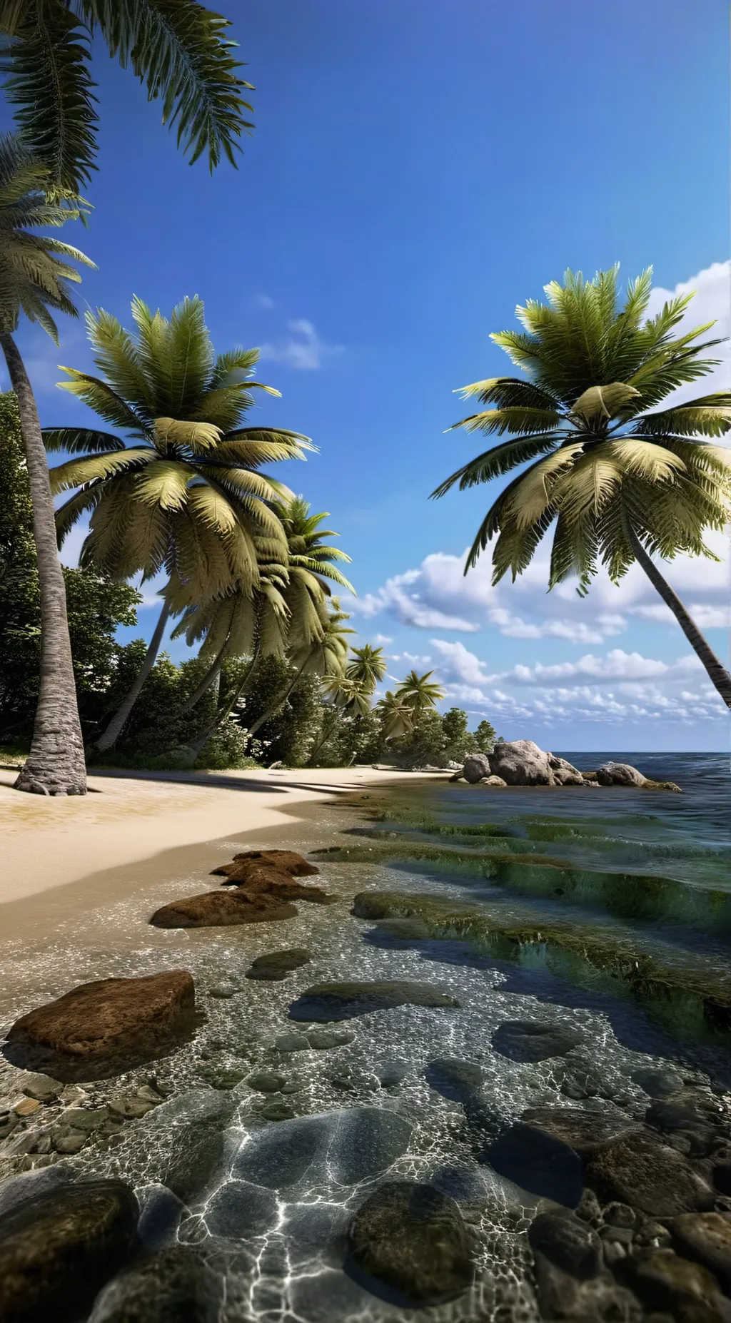 ai character: Stranded Island background