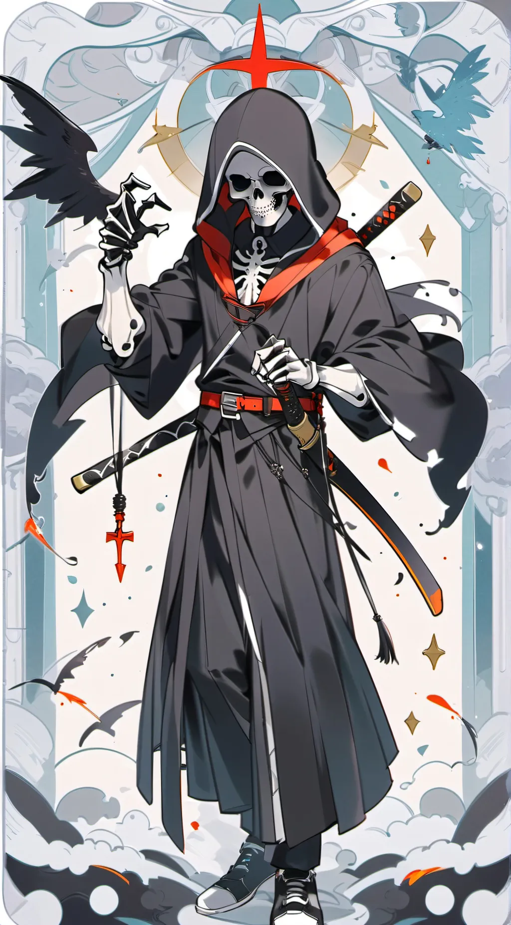 ai character: Reaper sans background