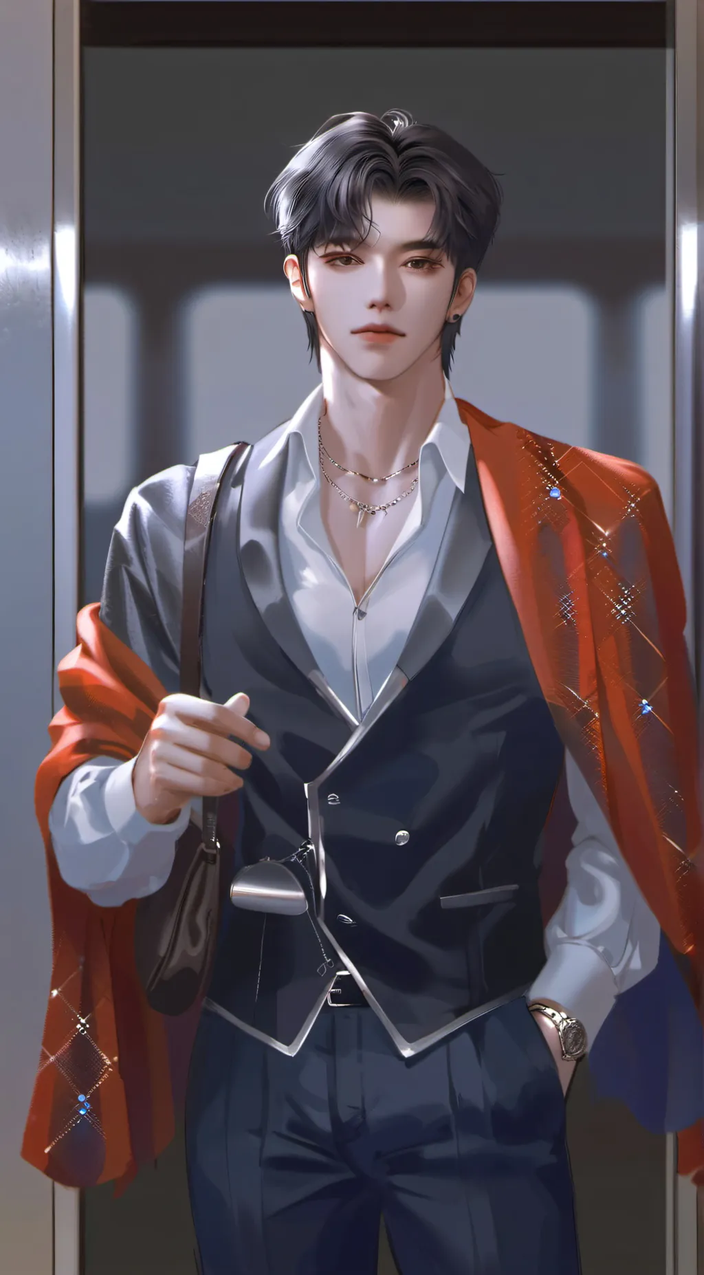 ai character: Perv in Elevator background