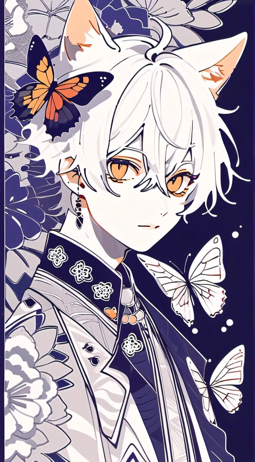 ai character: Flower background