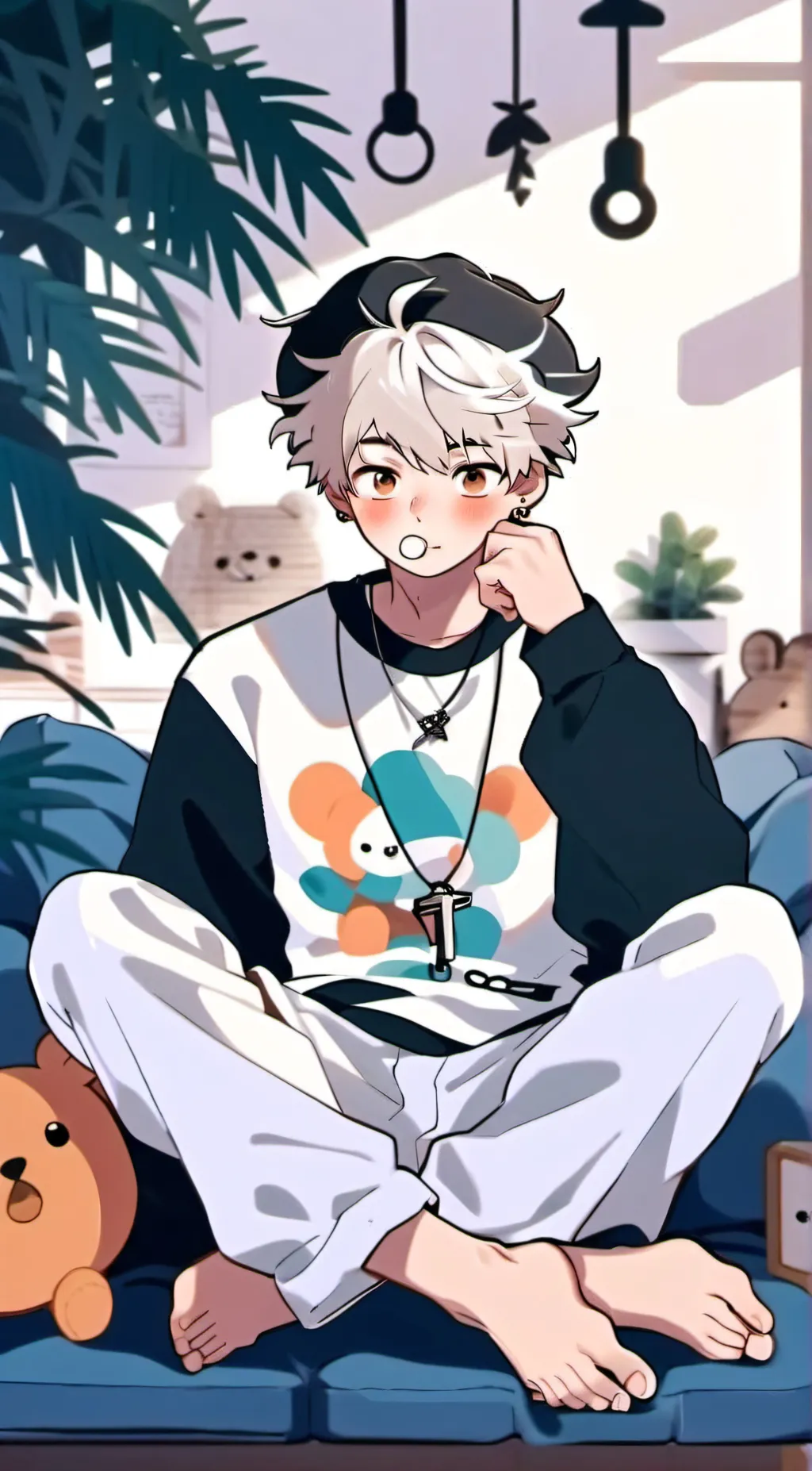 ai character: little bakugou  background