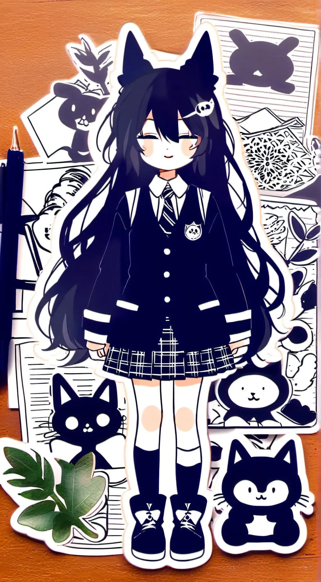 ai character: Student circle background