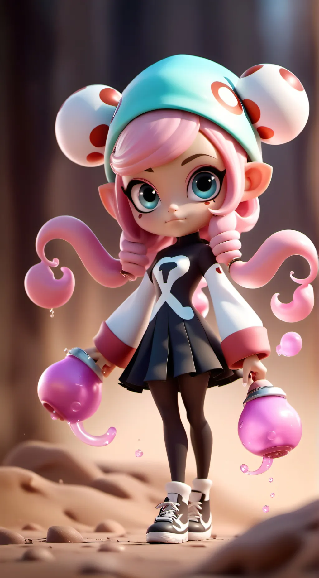 ai character: Brigett Splatoon2  background