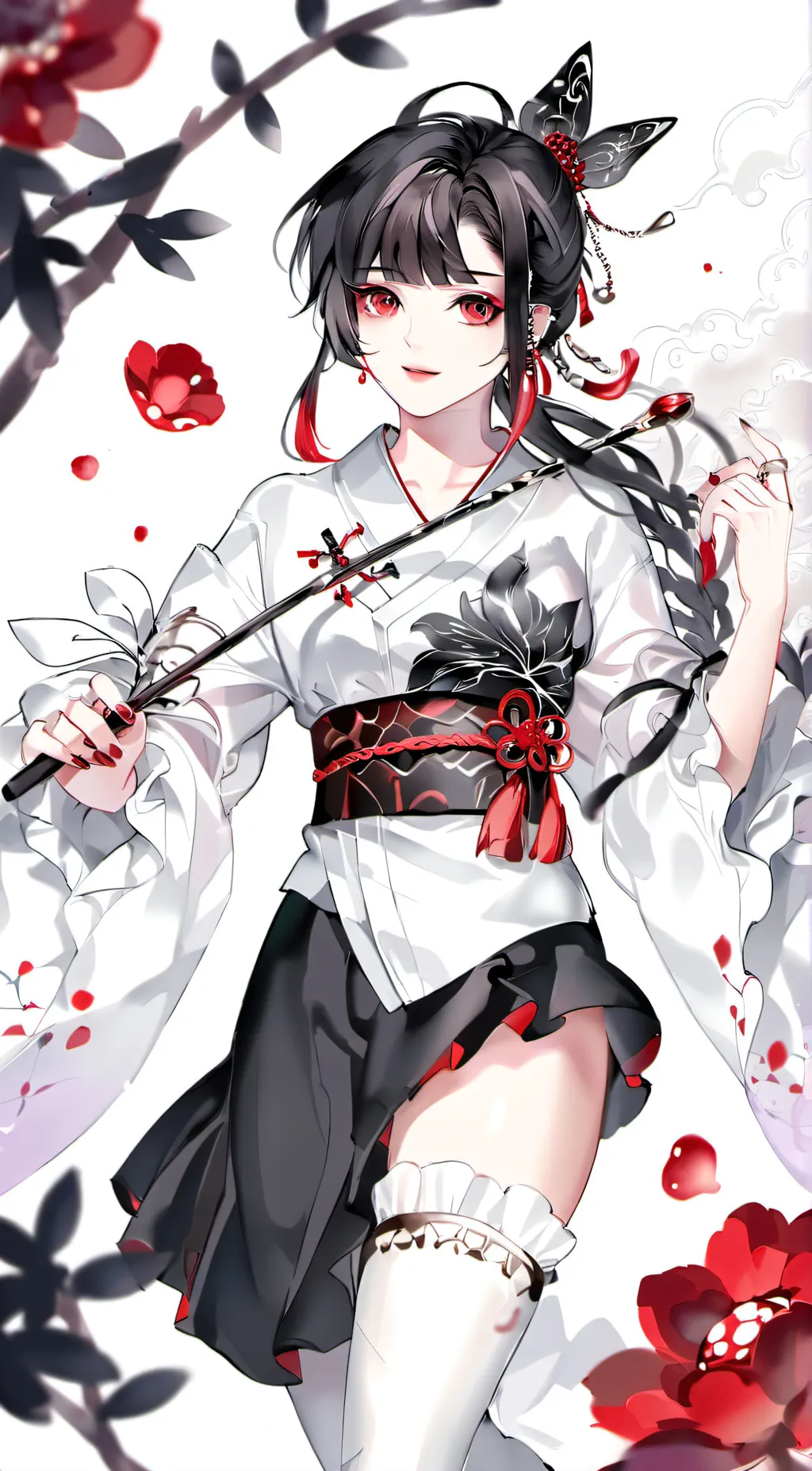 ai character: rose background