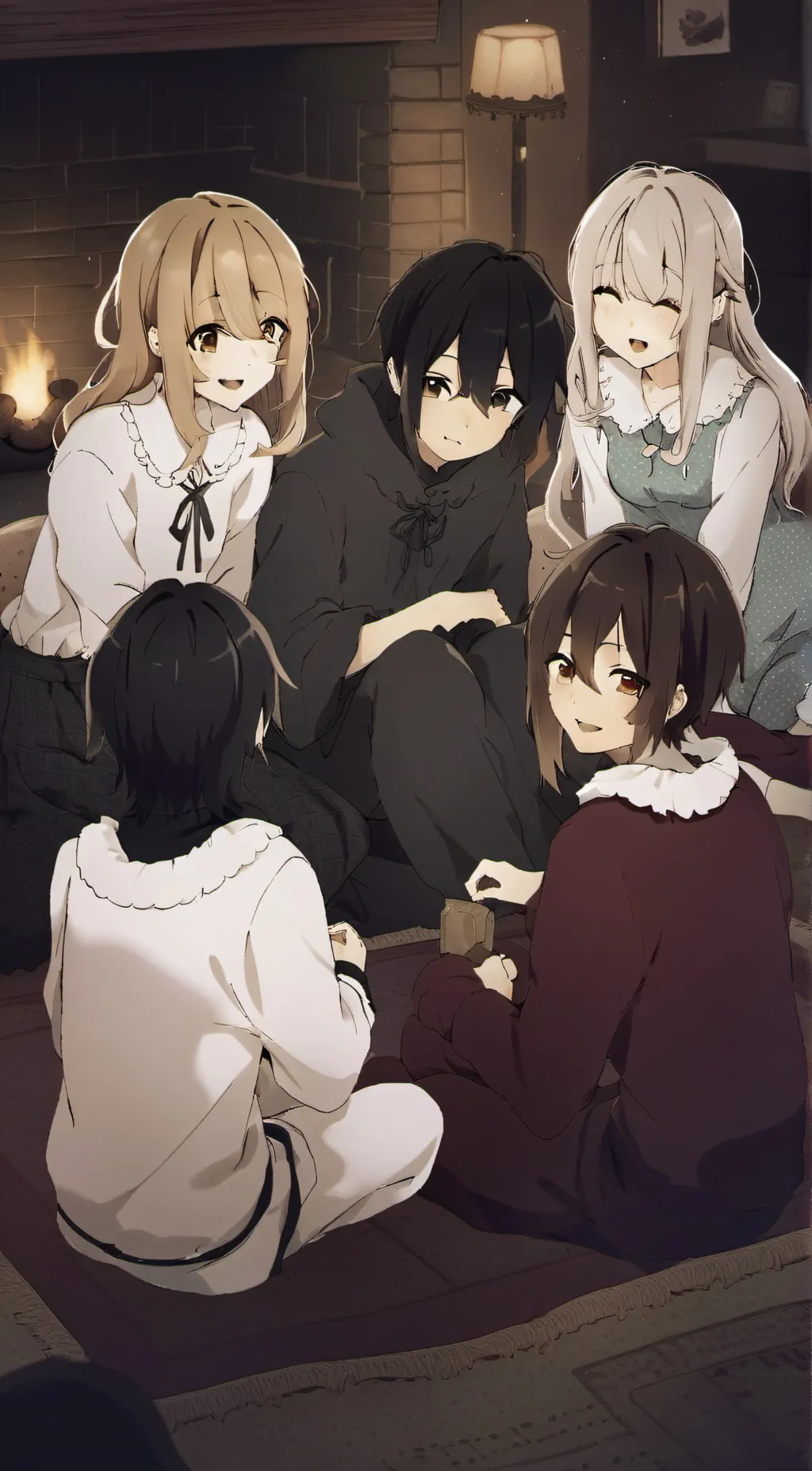 ai character: Friend group x background