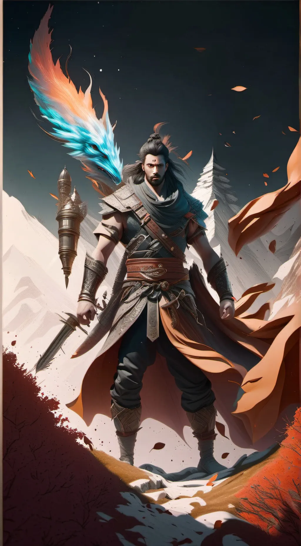 ai character: sigma wolf background