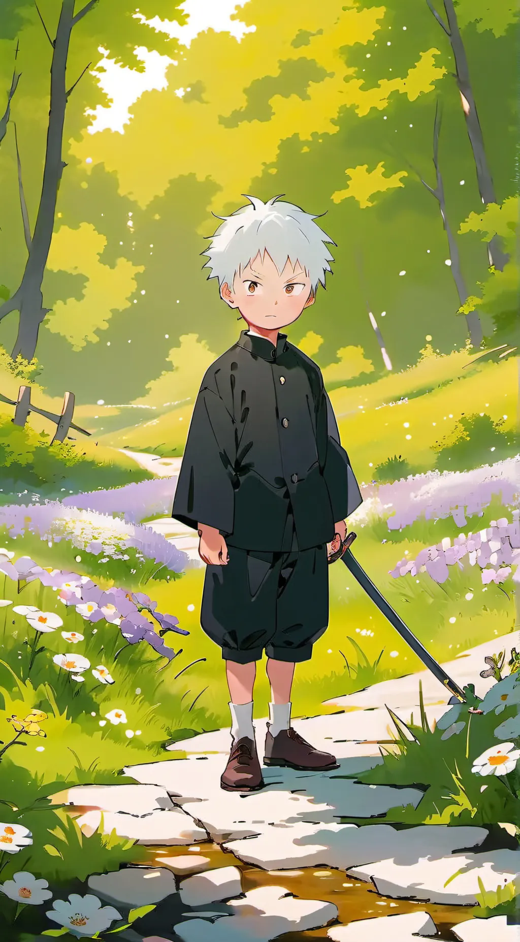 ai character: gojo satoru(10 yr) background