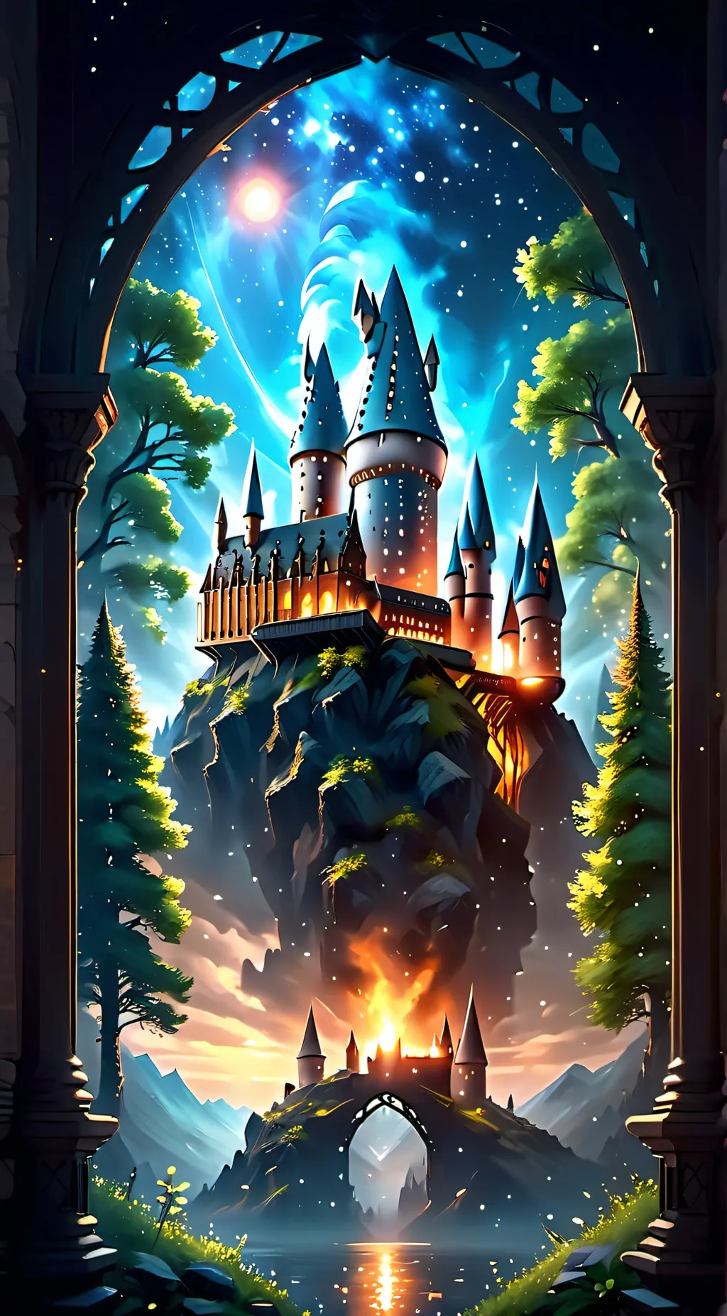 ai character: Hogwarts background