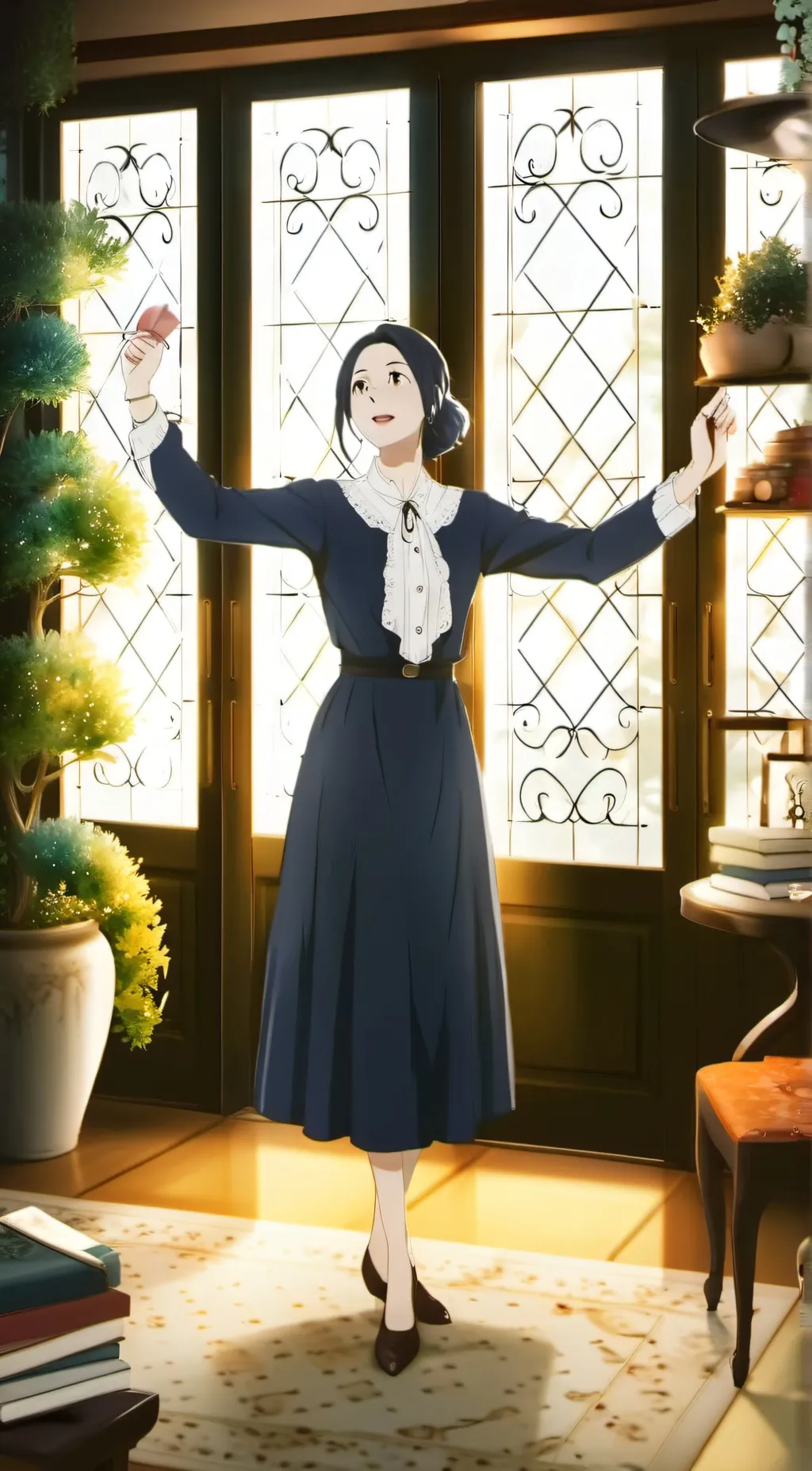 ai character: Clapping background