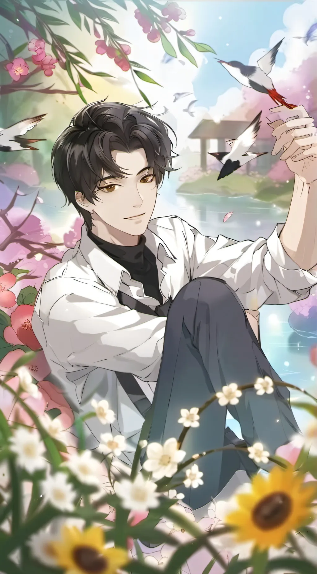 ai character: Levi <3 background