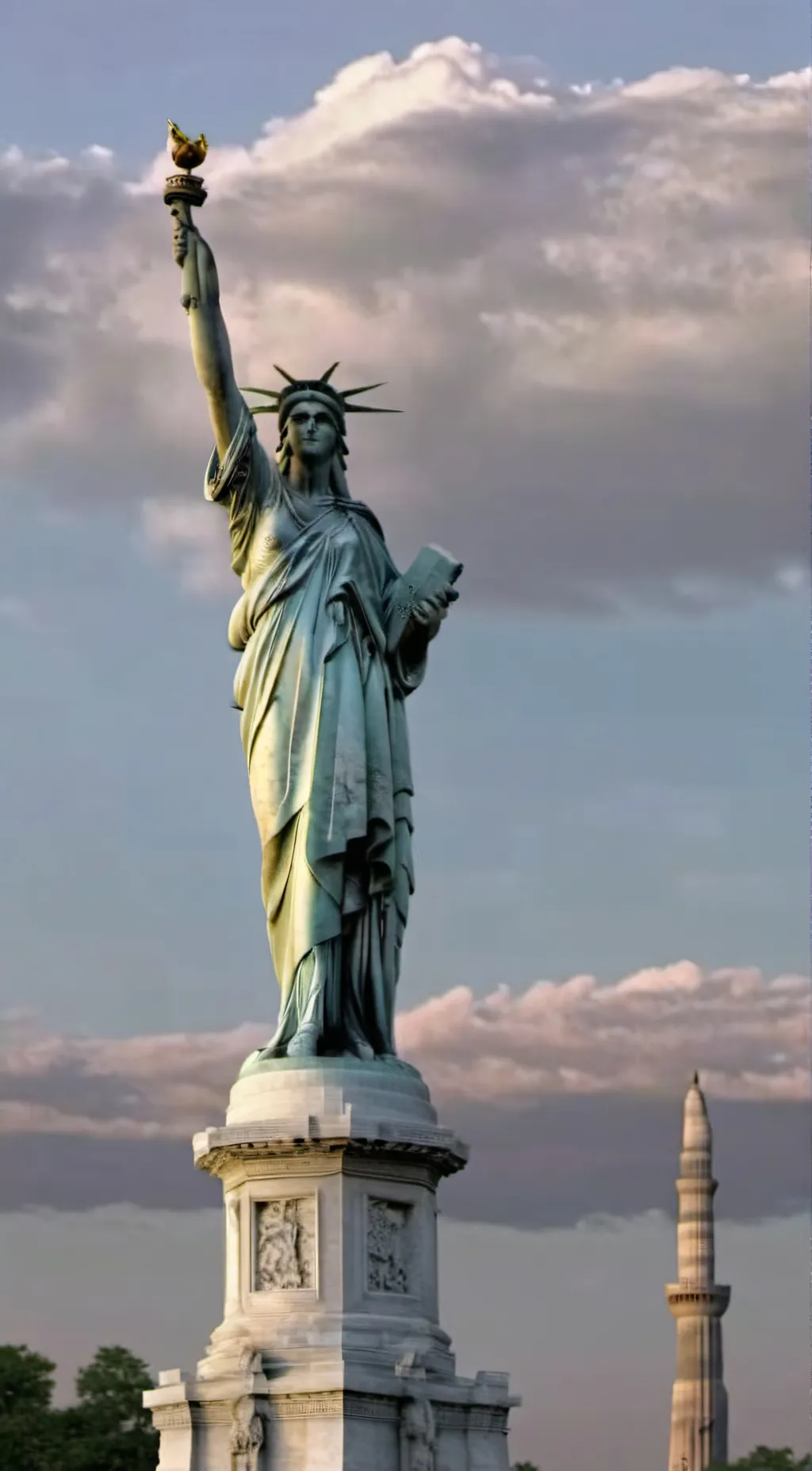 ai character: Statue of thicknes background