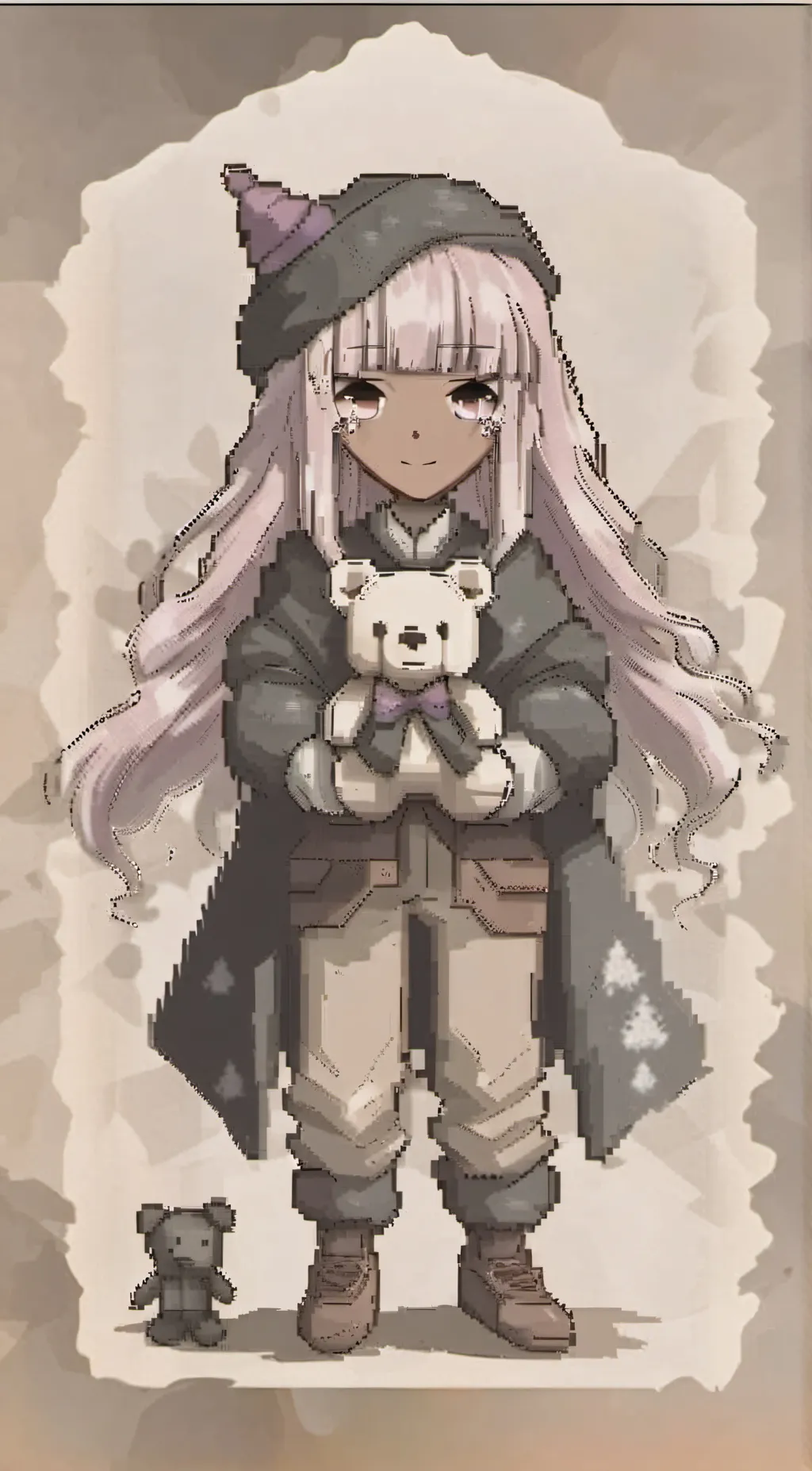 ai character: Amber background