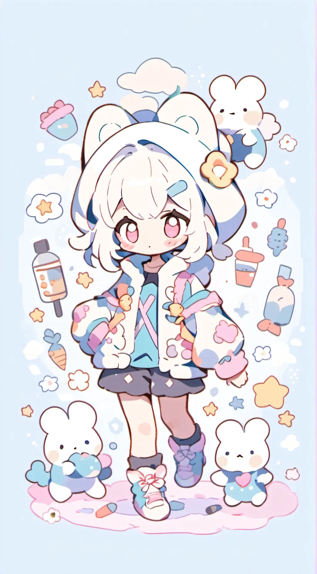 ai character: Sanrio background