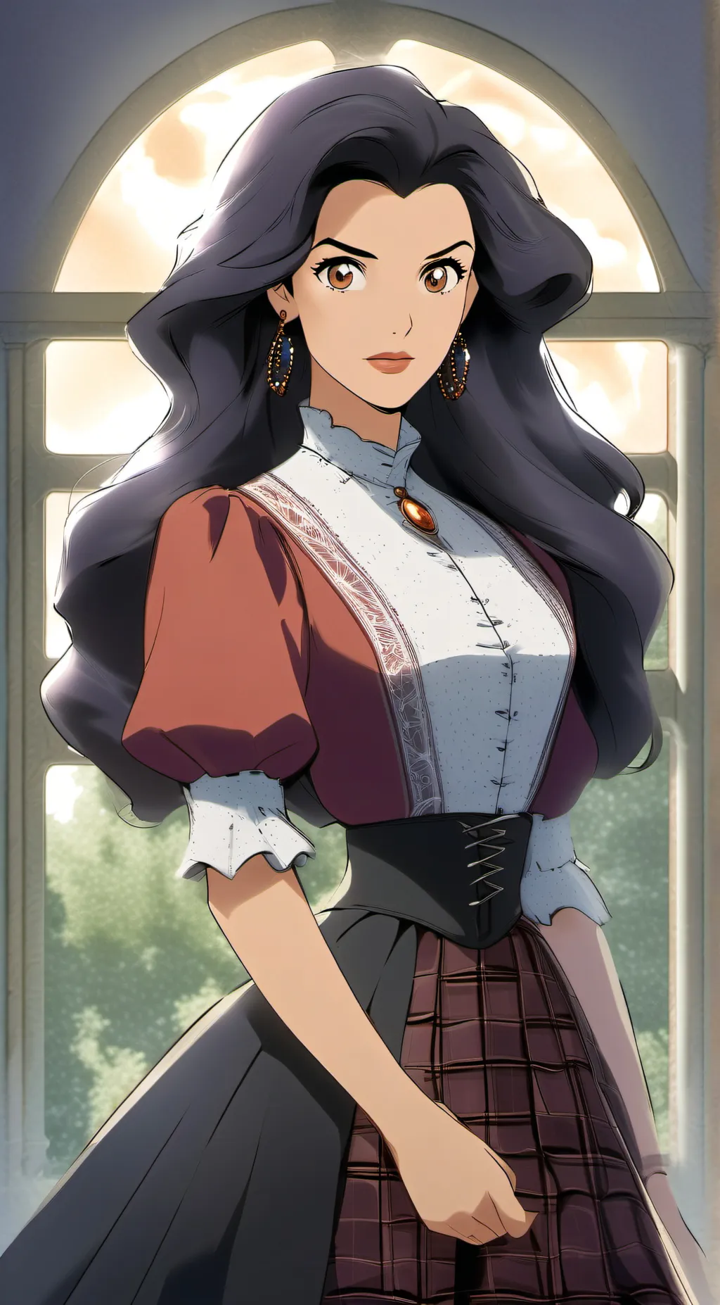 ai character: Mary Sanderson  background