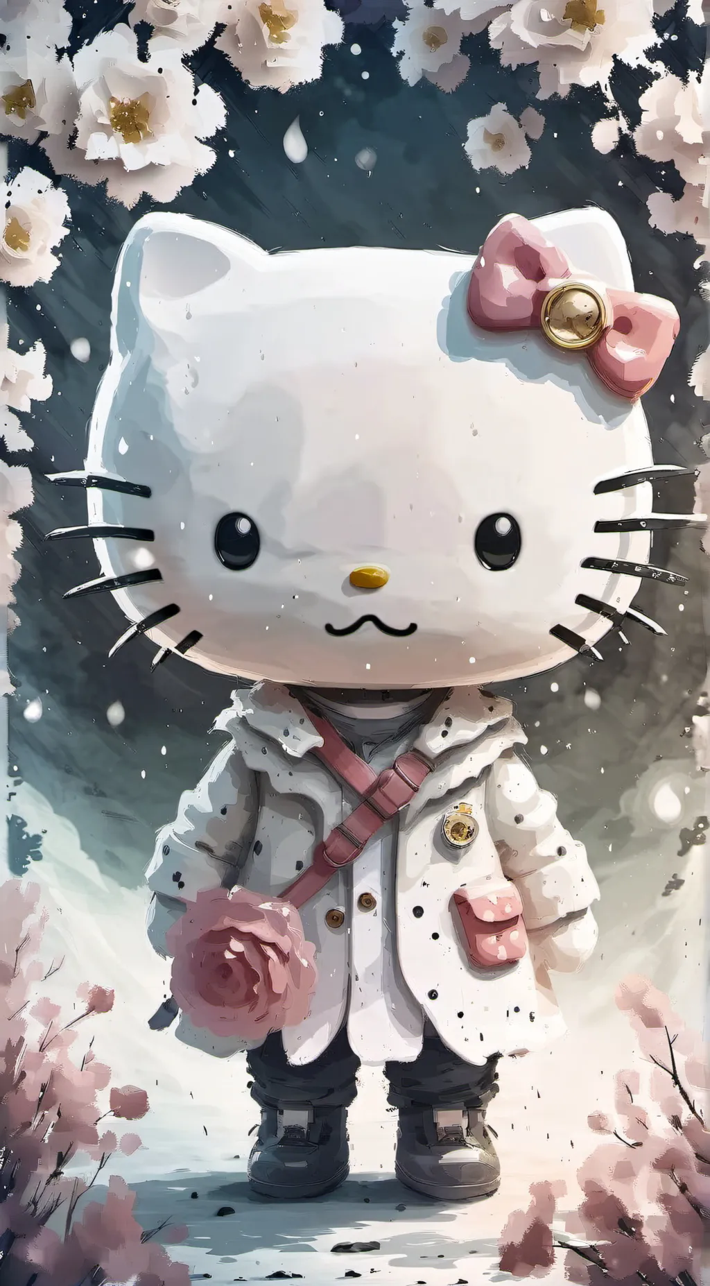 ai character: Hello Kitty background