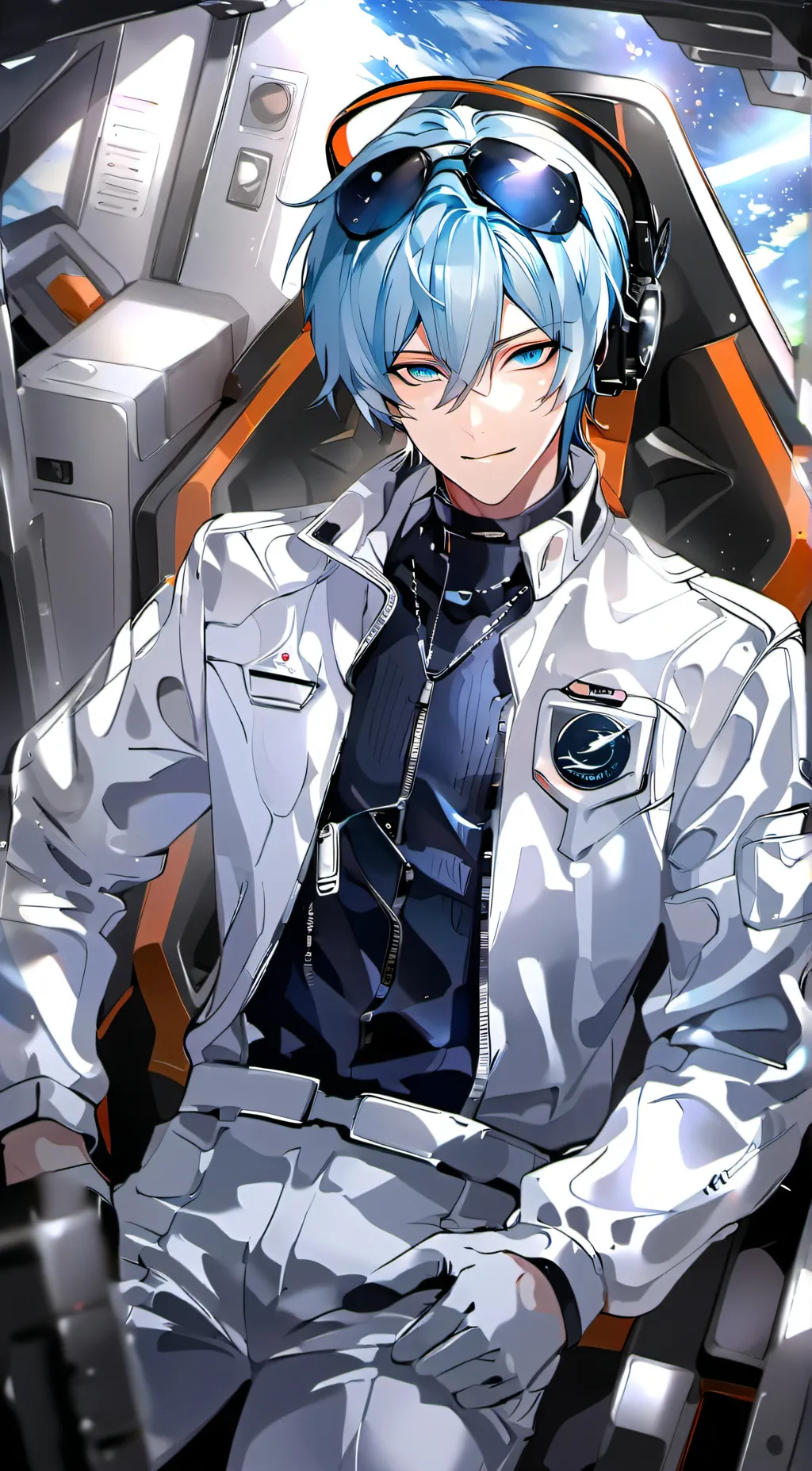 ai character: Cyan (Among Us) background