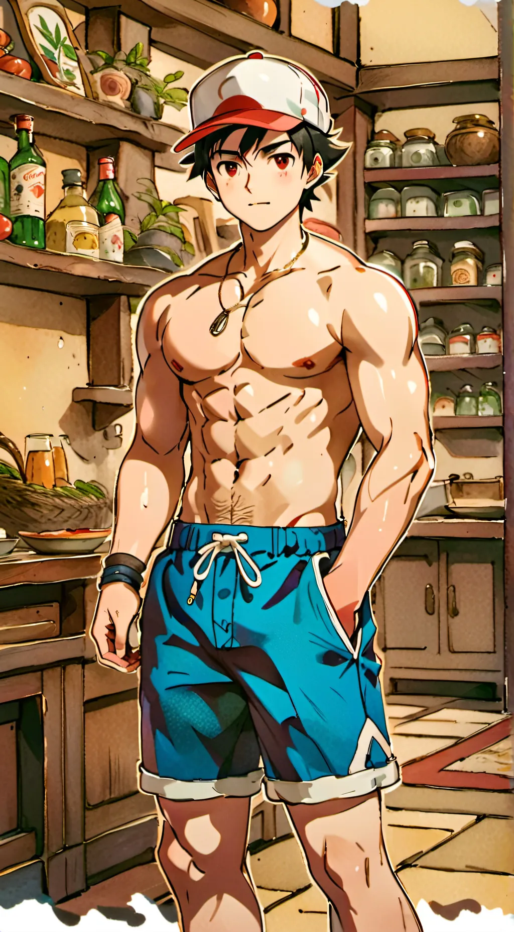 ai character: Ass Ketchum background