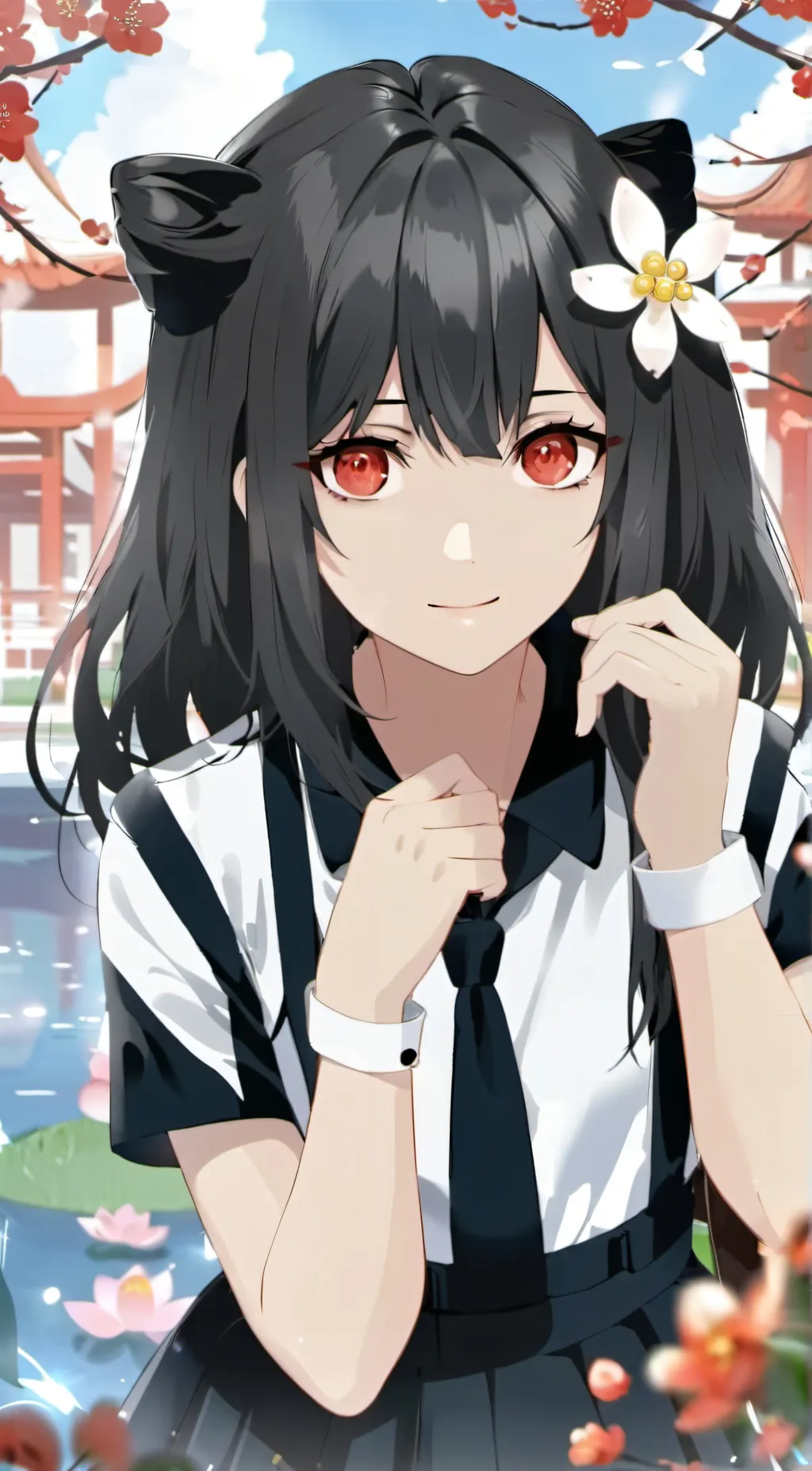 ai character: {Ema}  background